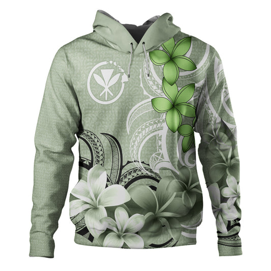 Hawaii Hoodie Custom Personalised Floral Spirit Sage Green