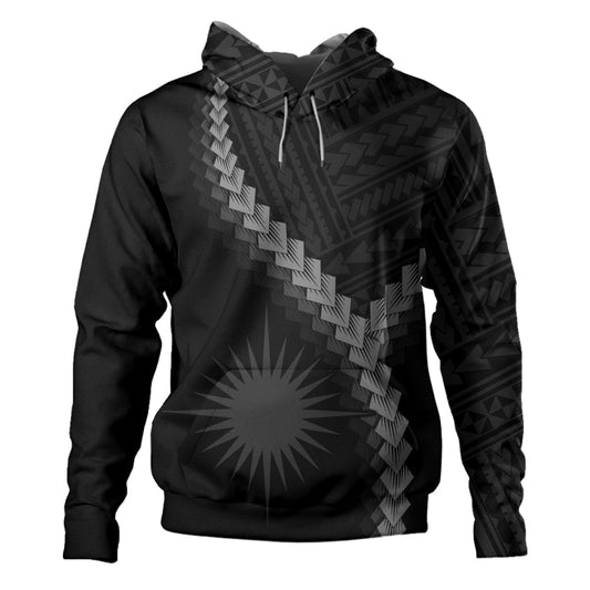 Marshall Islands Hoodie Coat Of Arm Polynesian Tattoo Style