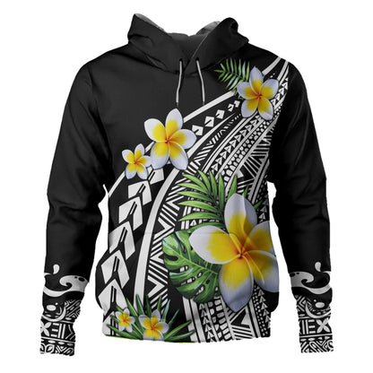 Hawaii Hoodie Plumeria Polynesian Pattern