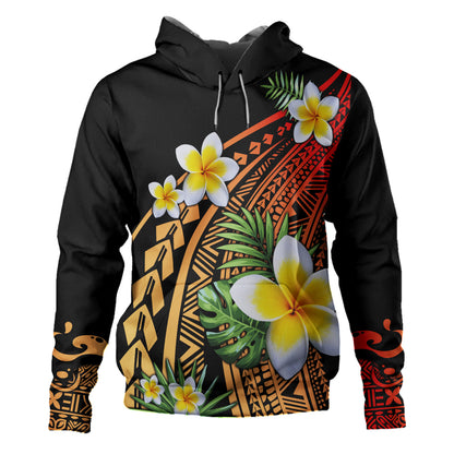 Hawaii Hoodie Plumeria Polynesian Pattern
