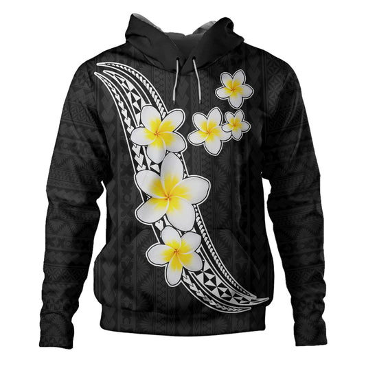 Hawaii Hoodie Polynesian Pattern And Plumeria