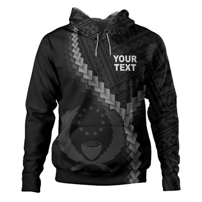 Pohnpei State Hoodie Coat Of Arm Polynesian Tattoo Style