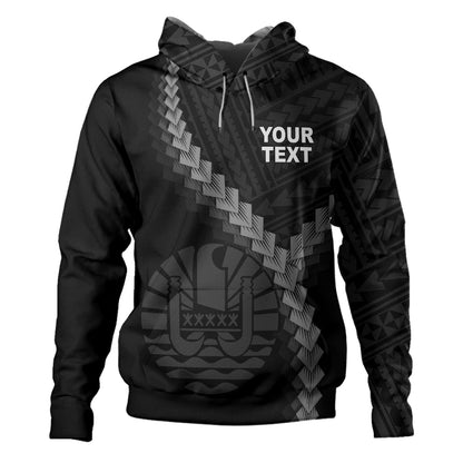 Tahiti Hoodie Coat Of Arm Polynesian Tattoo Style