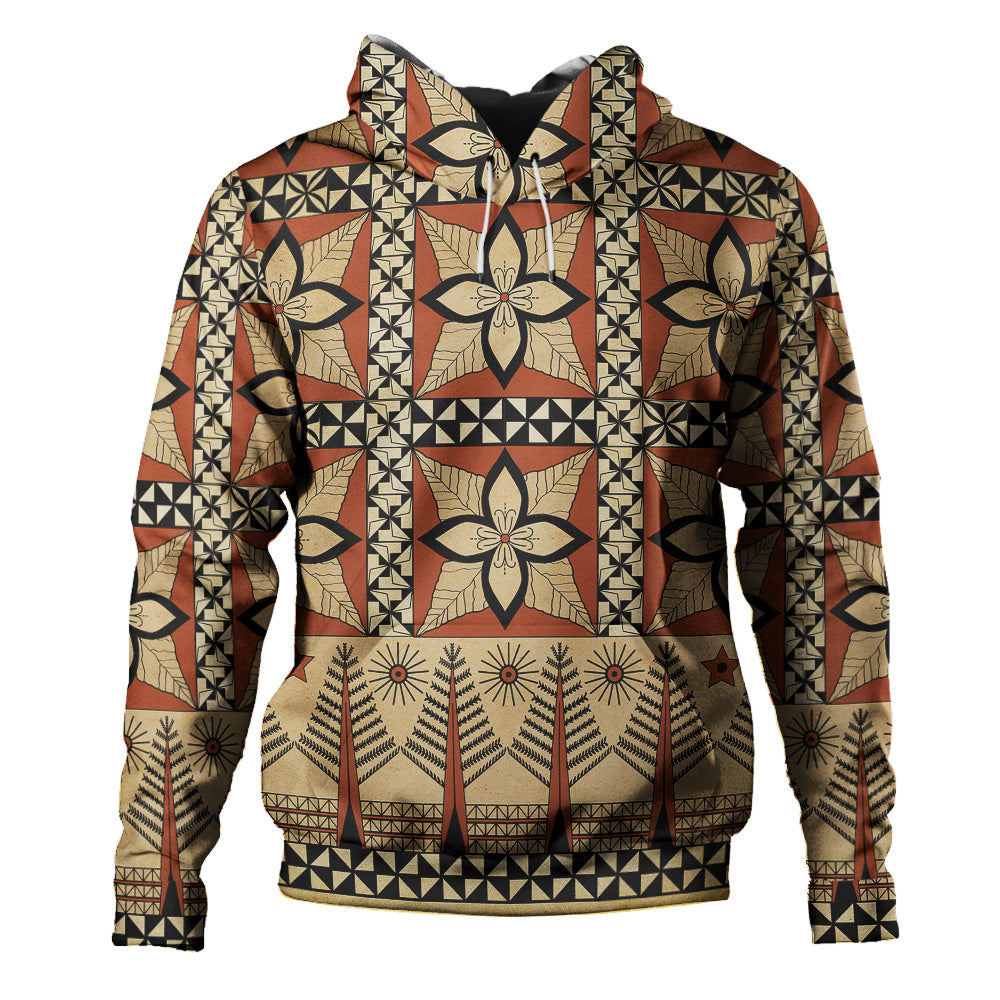 Tonga Hoodie Tapa Motif