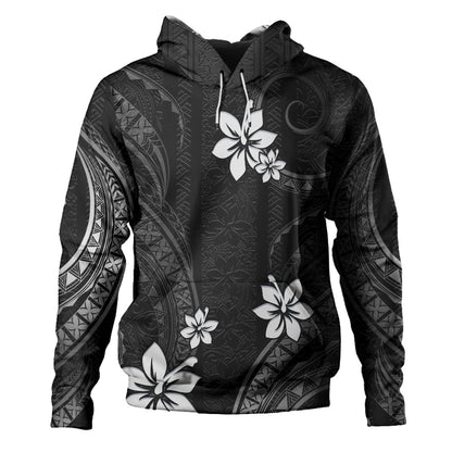 Hawaii Hoodie Polynesian Pattern Plumeria