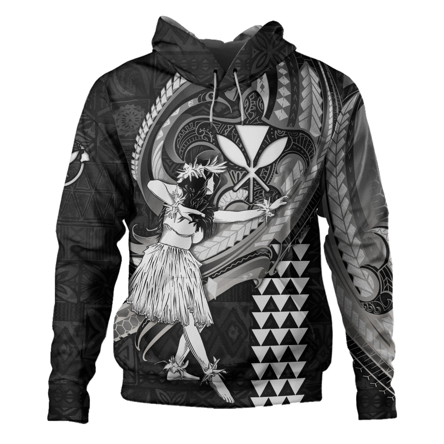 Hawaii Hoodie Kanaka Maoli Hula Girls Polynesian Traditional Tattoo