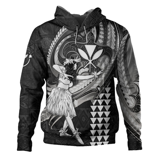 Hawaii Hoodie Kanaka Maoli Hula Girls Polynesian Traditional Tattoo