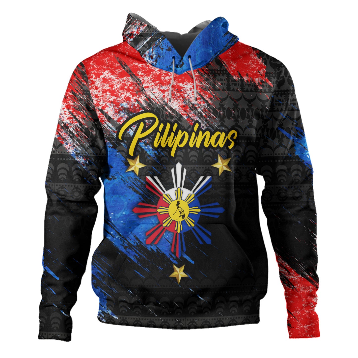 Philippines Filipinos Hoodie Pilipinas Sun Grunge Style