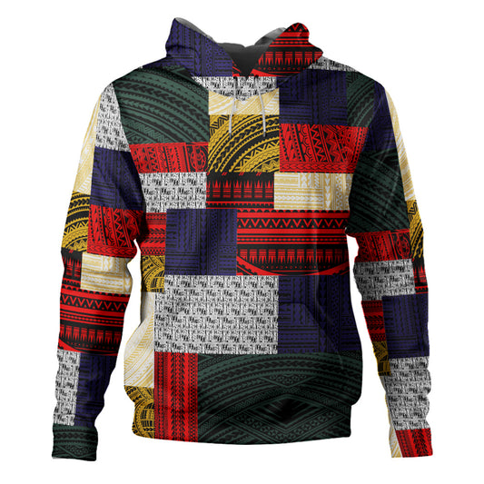 Polynesian Hoodie Retro Patchwork