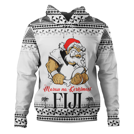 Fiji Hoodie Marau na Kerisimasi Rugby Santa Style