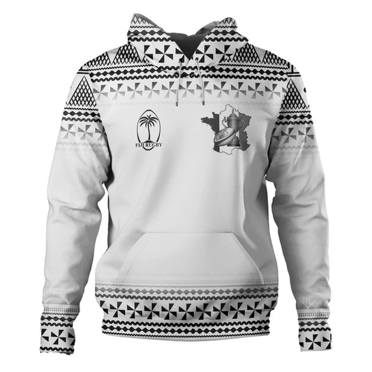 Fiji Hoodie Rugby Ball Tapa Patterns