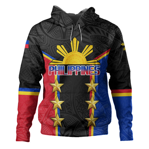 Philippines Filipinos Hoodie Philippines Sun Tribal Pattern Style