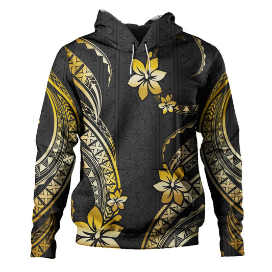 Hawaii Hoodie Polynesian Pattern Plumeria