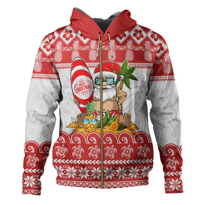 Hawaii Hoodie Santa Surfing Merry Christmas Kanaka Maoli
