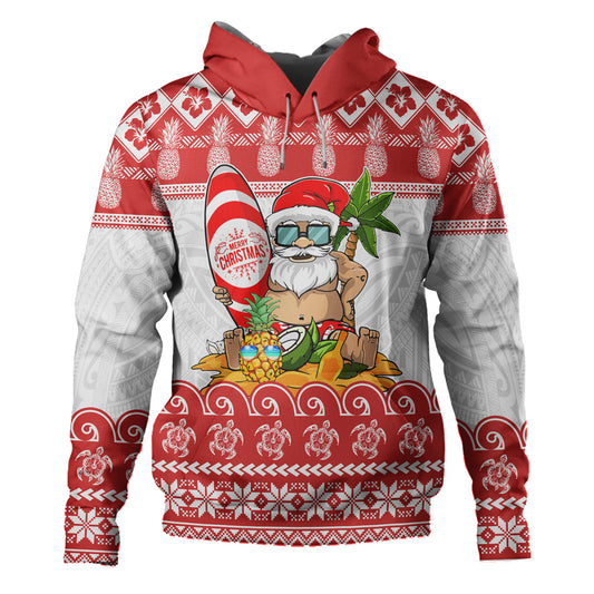 Hawaii Hoodie Santa Surfing Merry Christmas Kanaka Maoli