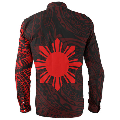 Philippines Filipinos Polynesian Tattoo Style Long Sleeve Shirt