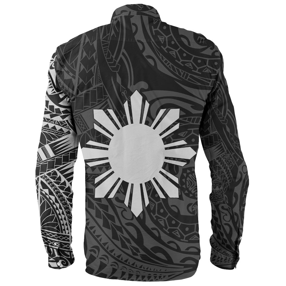 Philippines Filipinos Polynesian Tattoo Style Long Sleeve Shirt