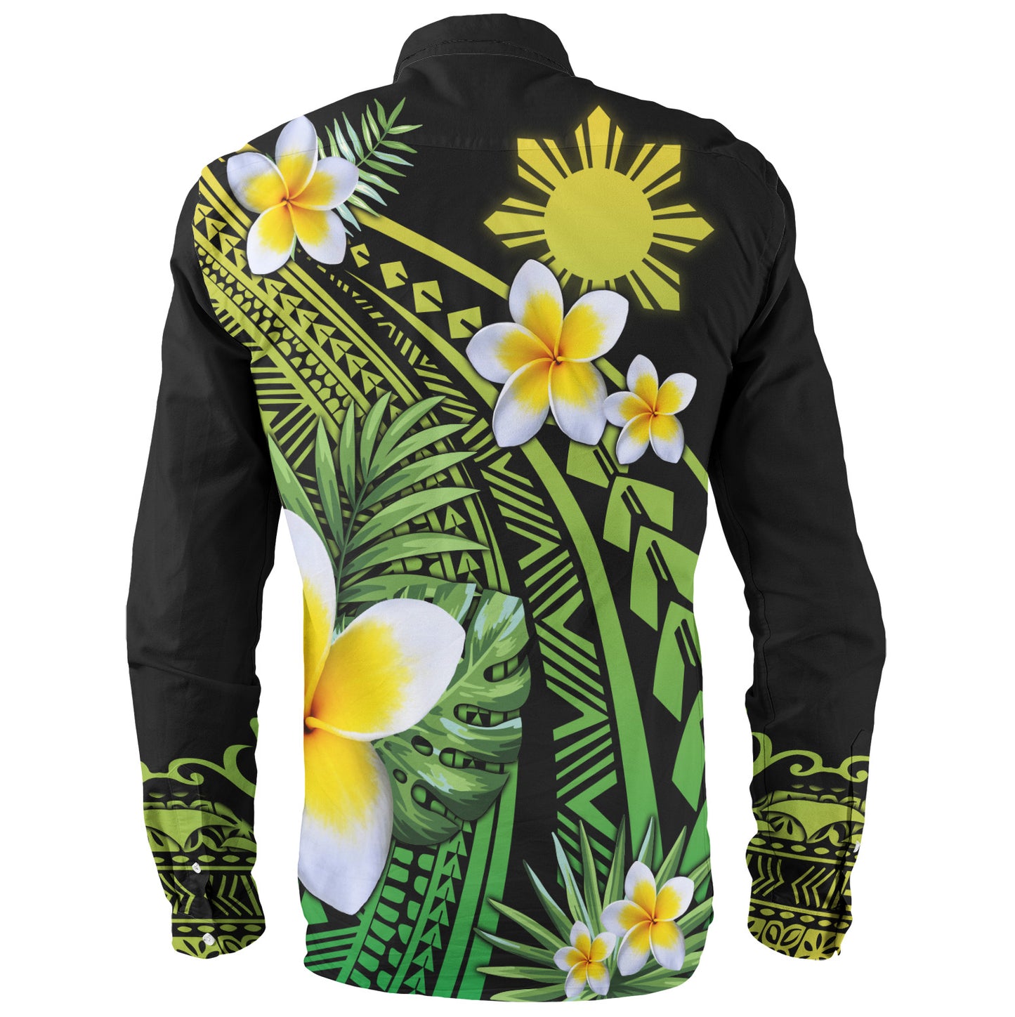 Philippines Filipinos Long Sleeve Shirt Plumeria Polynesian Pattern