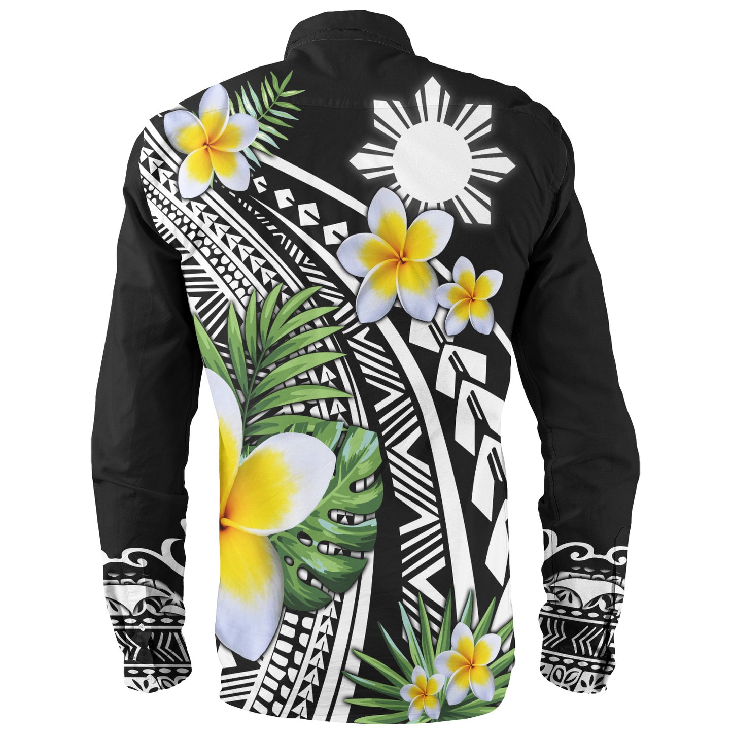 Philippines Filipinos Long Sleeve Shirt Plumeria Polynesian Pattern