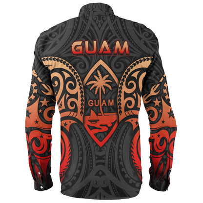 Guam Long Sleeve Shirt Custom Personalised Spirit Red Version