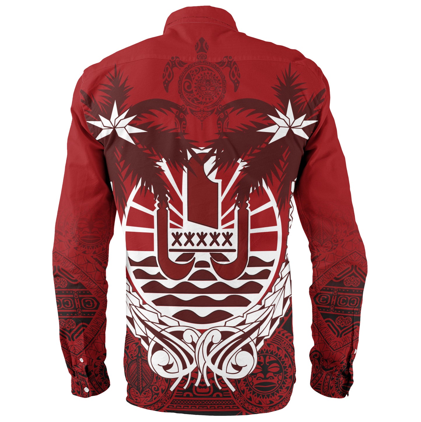 Tahiti Long Sleeve Shirt Polynesian Coconut