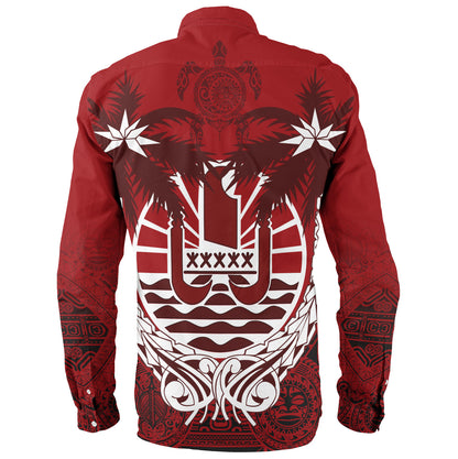 Tahiti Long Sleeve Shirt Polynesian Coconut