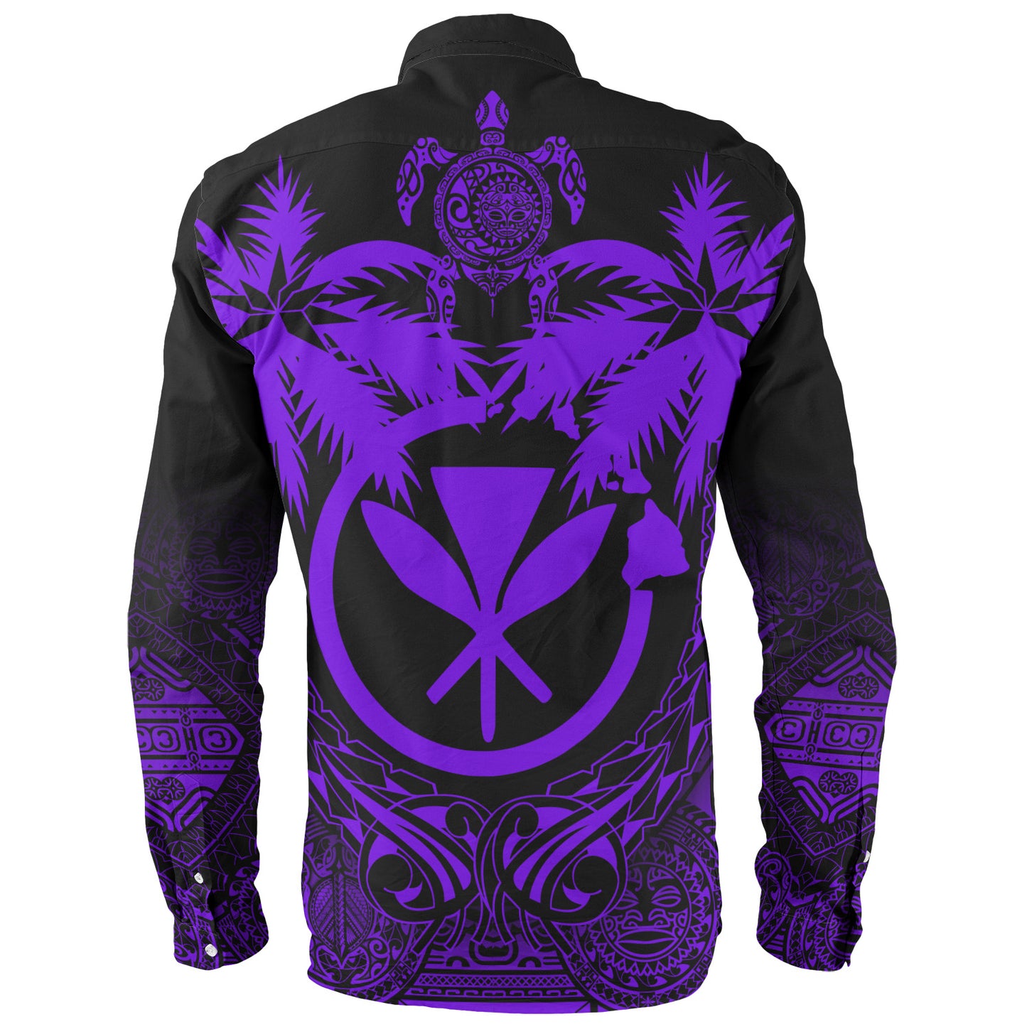 Hawaii Long Sleeve Shirt Polynesian Coconut