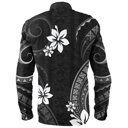 Hawaii Long Sleeve Shirt Polynesian Pattern Plumeria