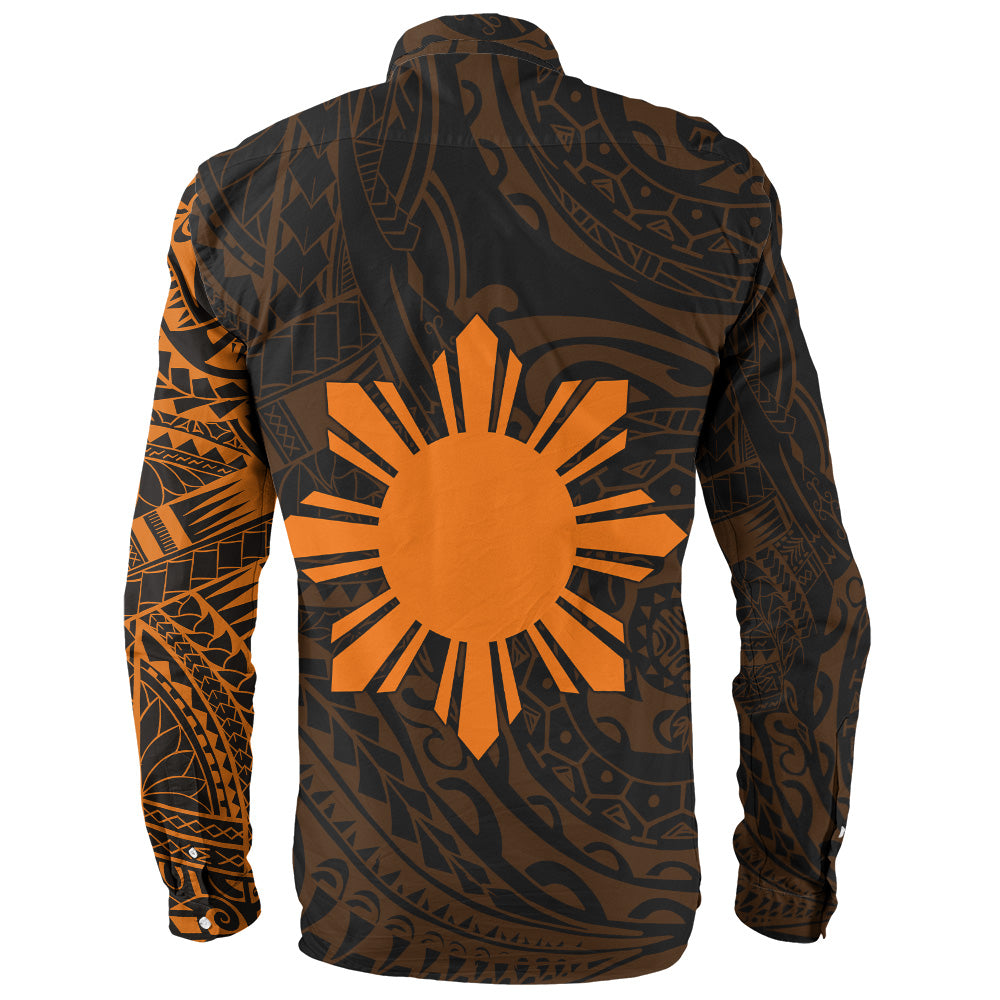 Philippines Filipinos Polynesian Tattoo Style Long Sleeve Shirt