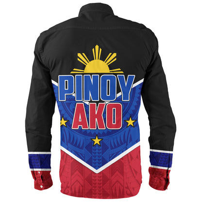 Philippines Filipinos Long Sleeve Shirt Pinoy Ako Style