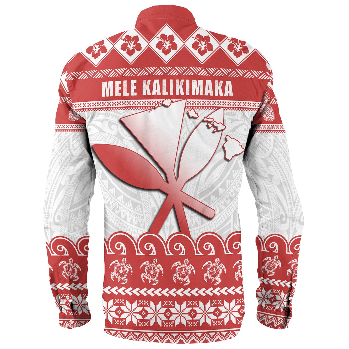 Hawaii Long Sleeve Shirt Santa Surfing Merry Christmas Kanaka Maoli