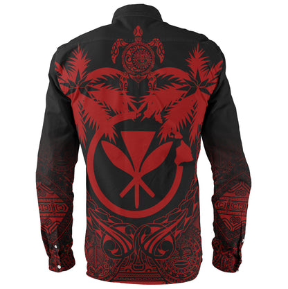 Hawaii Long Sleeve Shirt Polynesian Coconut