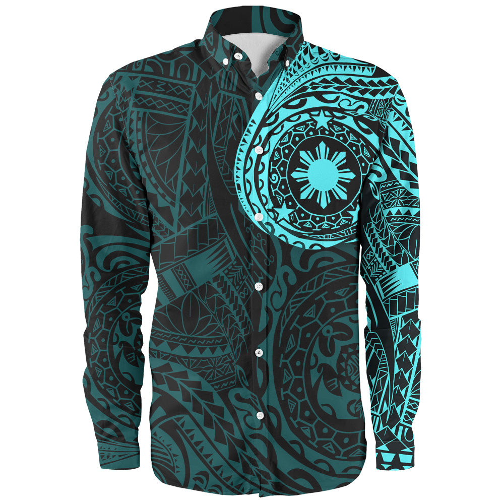 Philippines Filipinos Polynesian Tattoo Style Long Sleeve Shirt
