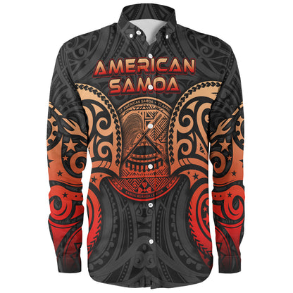 American Samoa Long Sleeve Shirt Custom Personalised Spirit Red Version