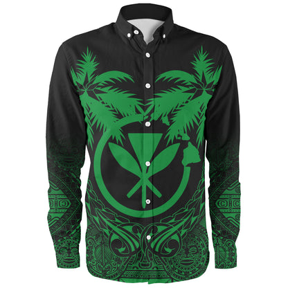 Hawaii Long Sleeve Shirt Polynesian Coconut