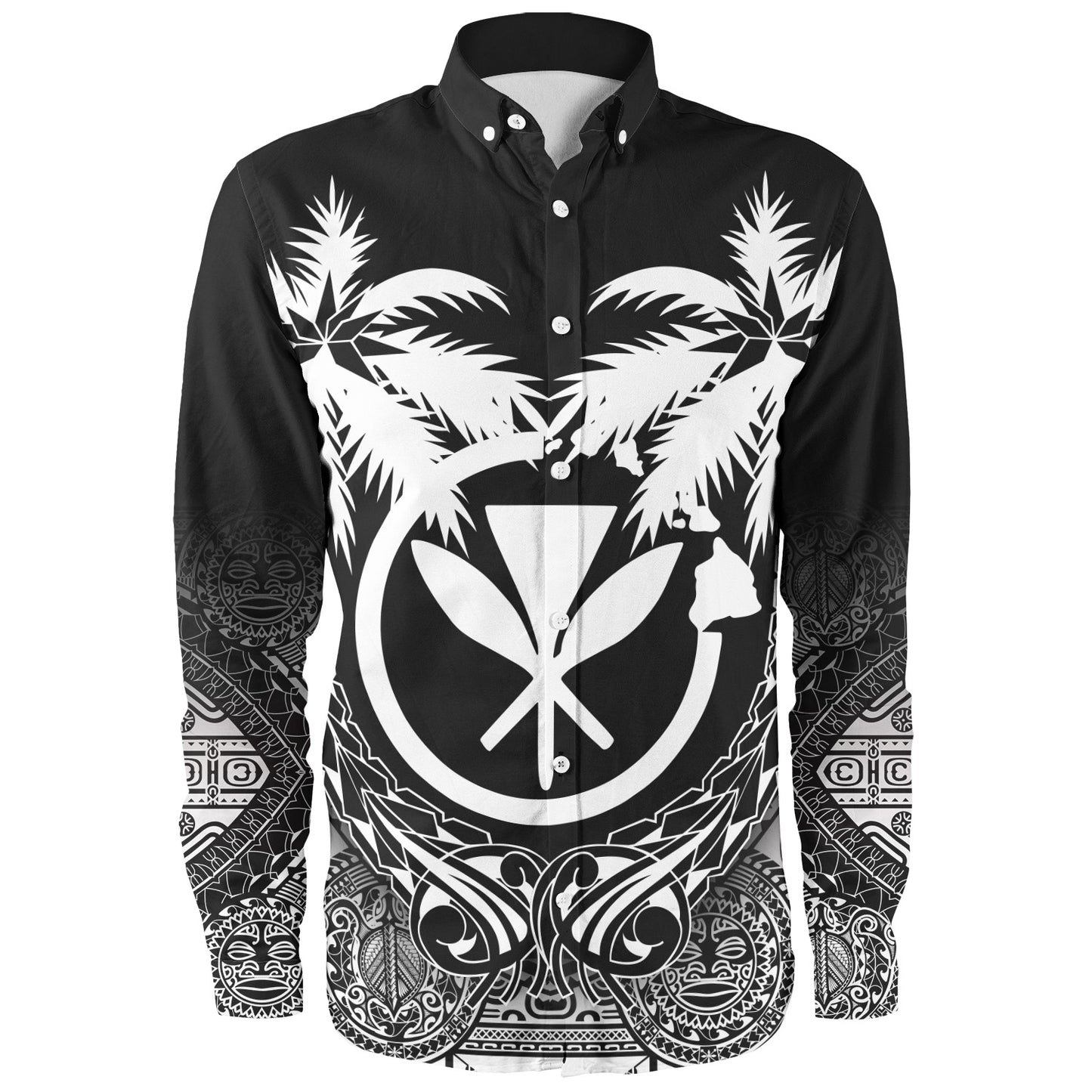 Hawaii Long Sleeve Shirt Polynesian Coconut