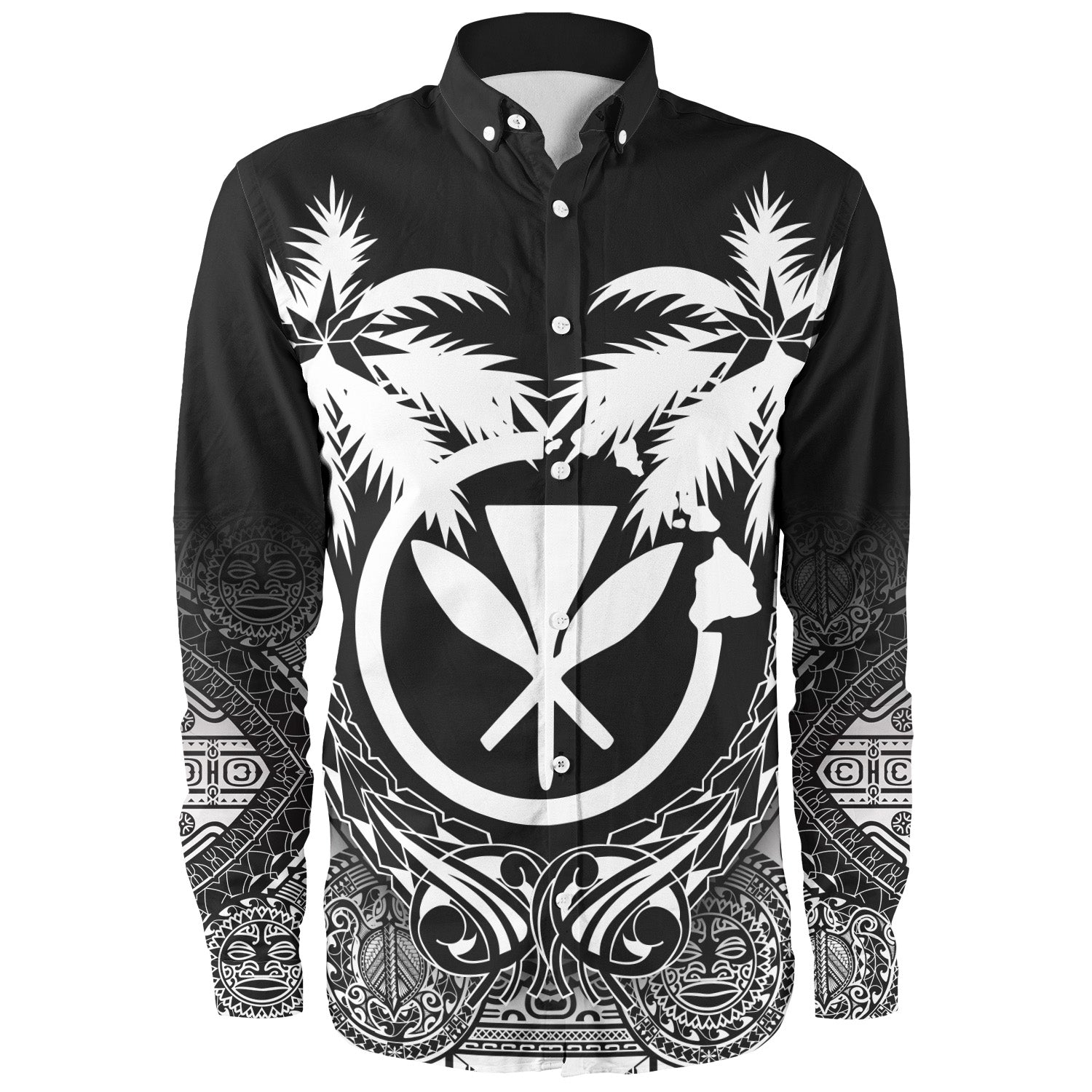 Hawaii Long Sleeve Shirt Polynesian Coconut