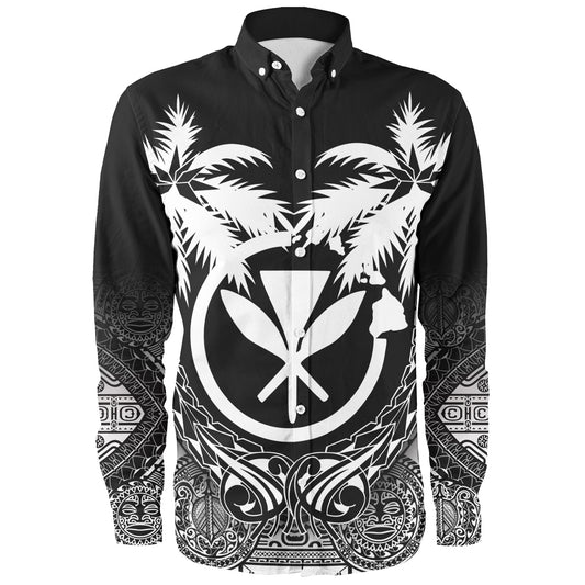 Hawaii Long Sleeve Shirt Polynesian Coconut