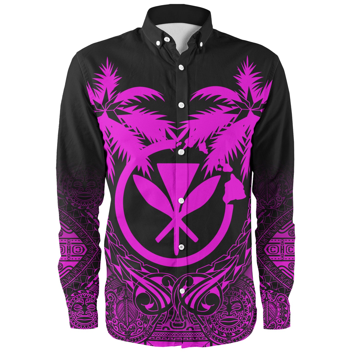 Hawaii Long Sleeve Shirt Polynesian Coconut