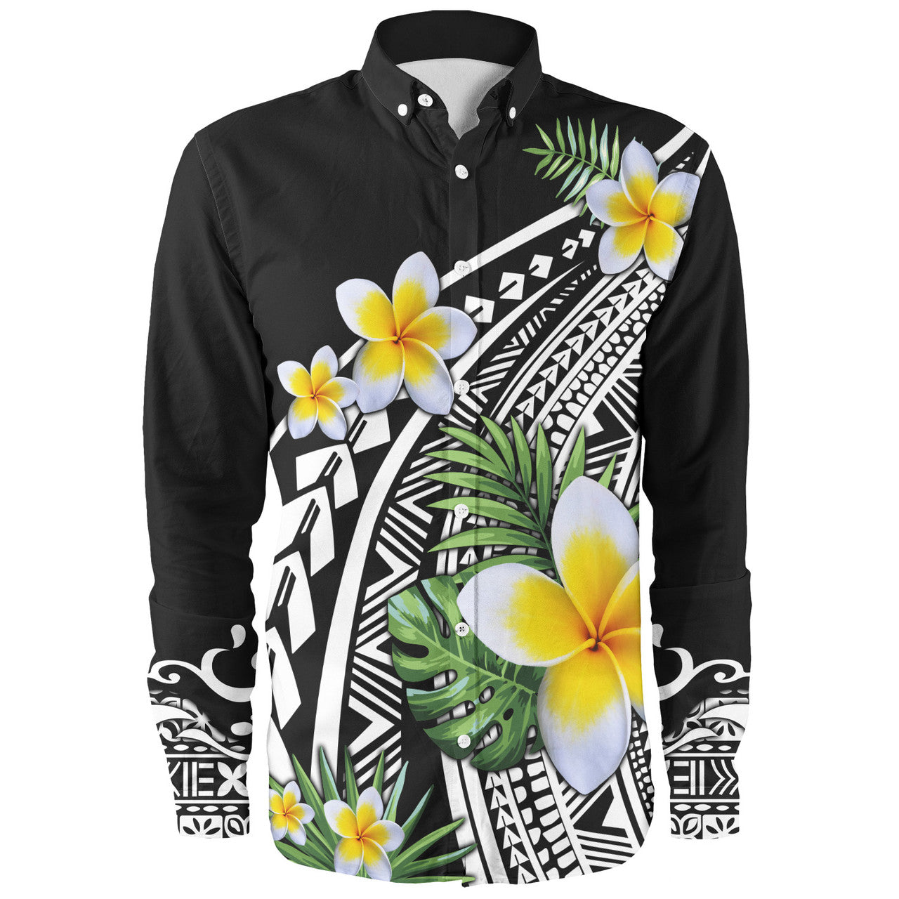 Philippines Filipinos Long Sleeve Shirt Plumeria Polynesian Pattern