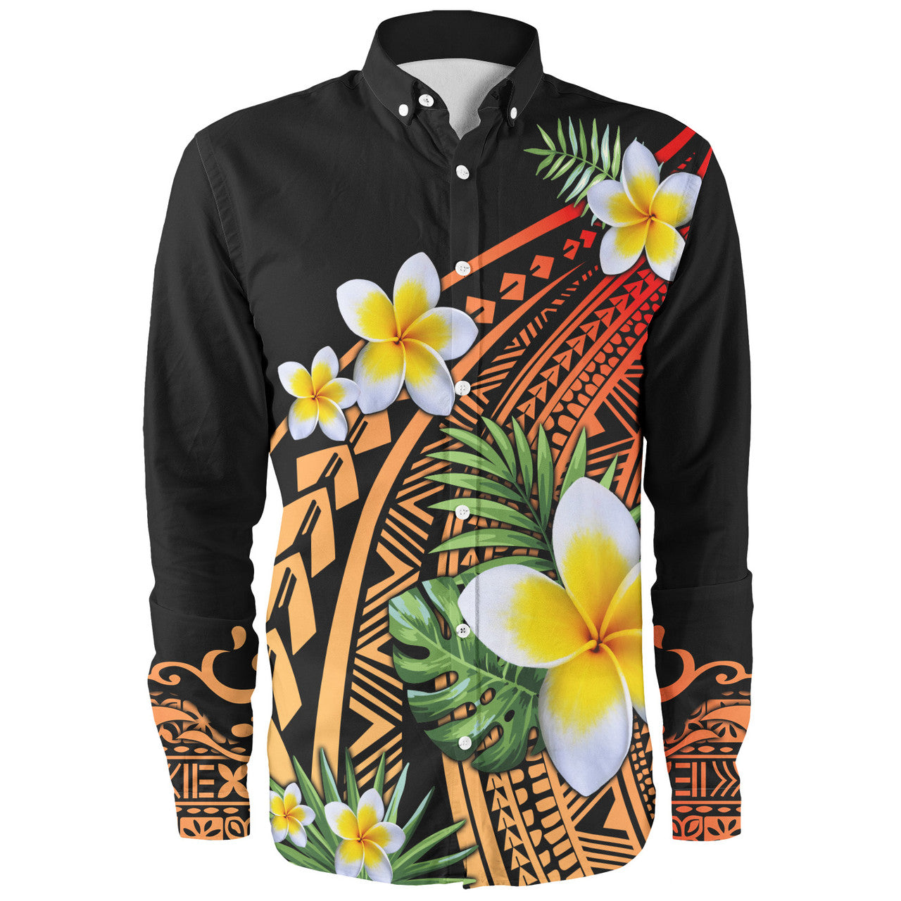 Philippines Filipinos Long Sleeve Shirt Plumeria Polynesian Pattern