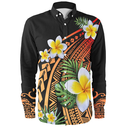 Philippines Filipinos Long Sleeve Shirt Plumeria Polynesian Pattern