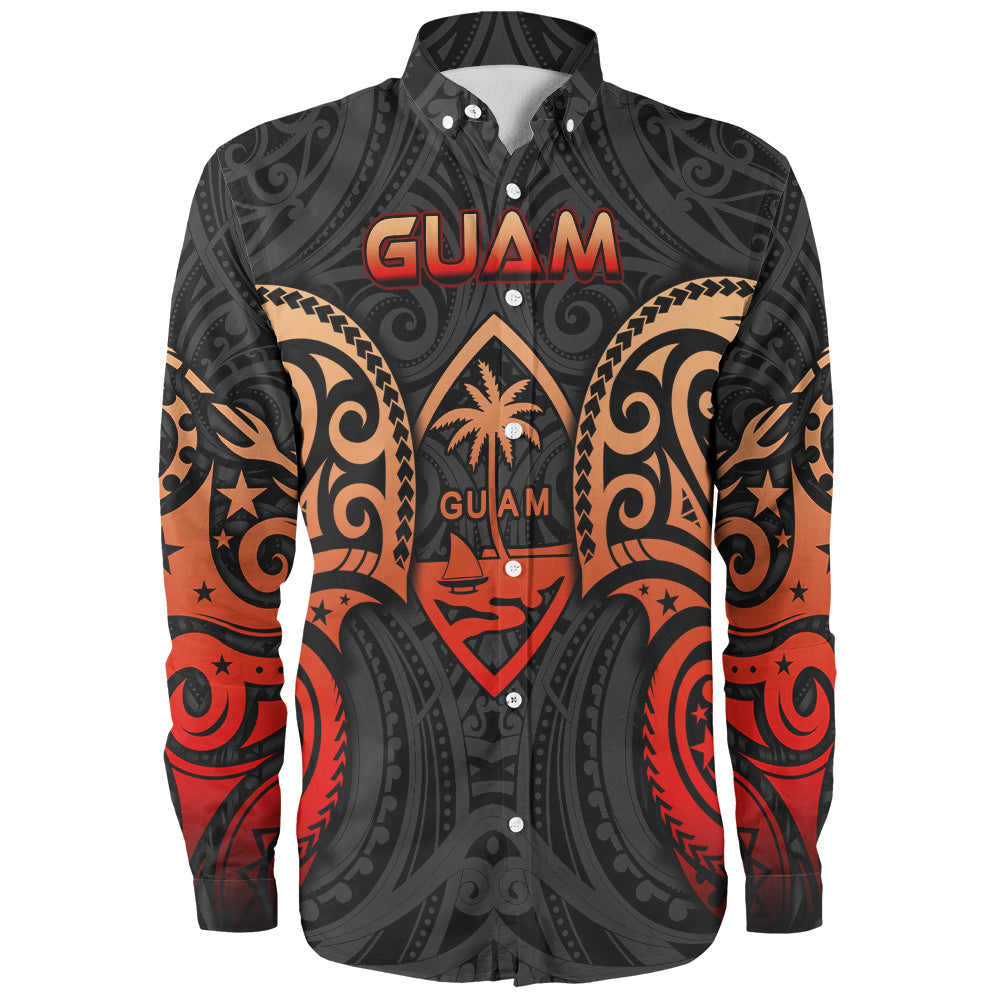 Guam Long Sleeve Shirt Custom Personalised Spirit Red Version