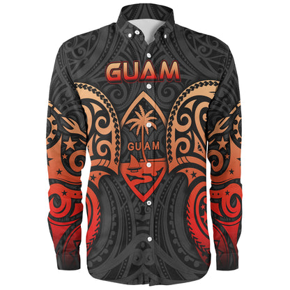 Guam Long Sleeve Shirt Custom Personalised Spirit Red Version