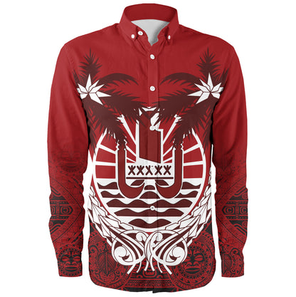 Tahiti Long Sleeve Shirt Polynesian Coconut