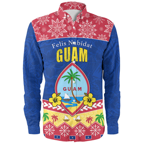 Guam Long Sleeve Shirt Felis Nabidat Polynesian Style