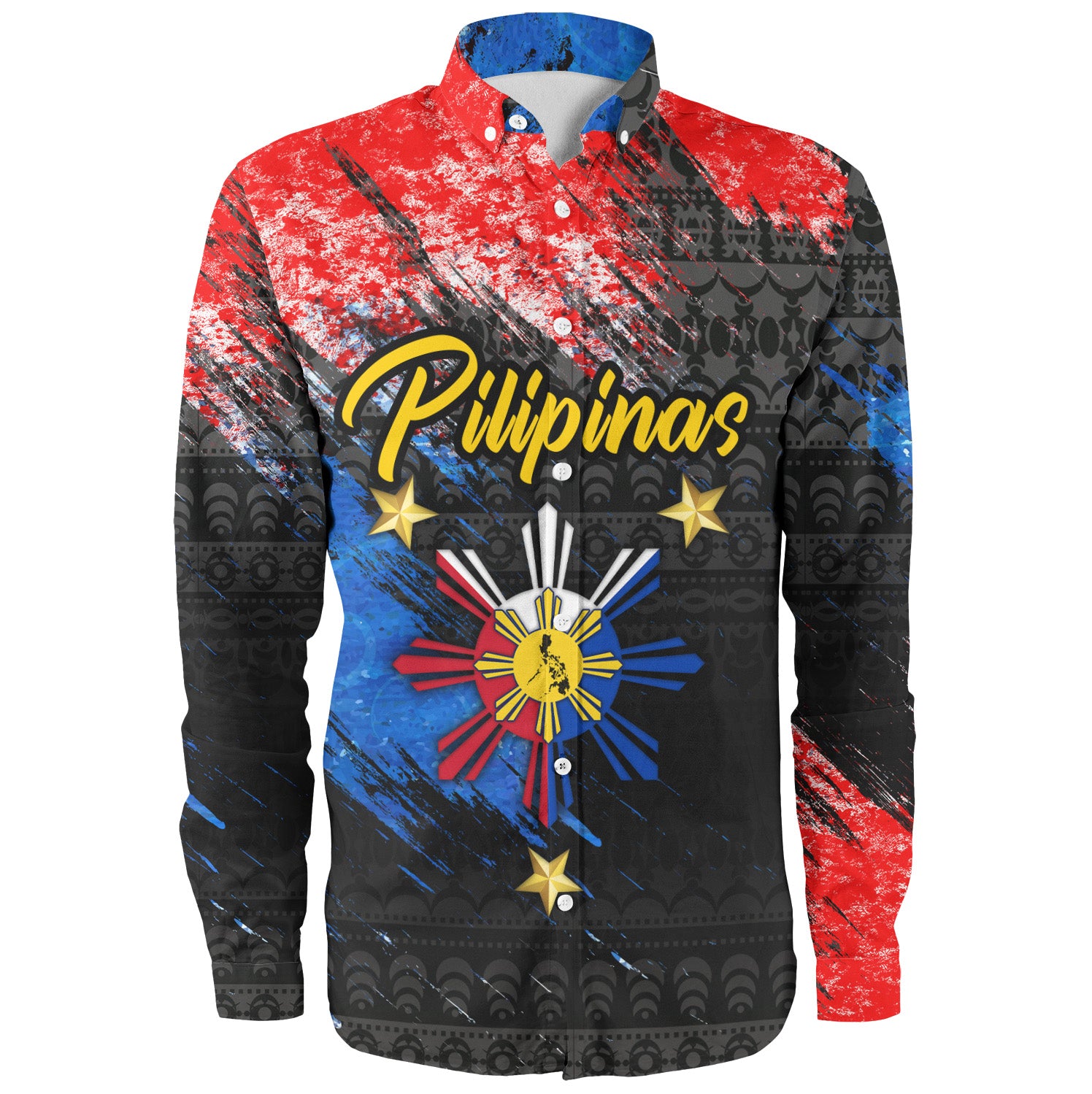 Philippines Filipinos Long Sleeve Shirt Pilipinas Sun Grunge Style