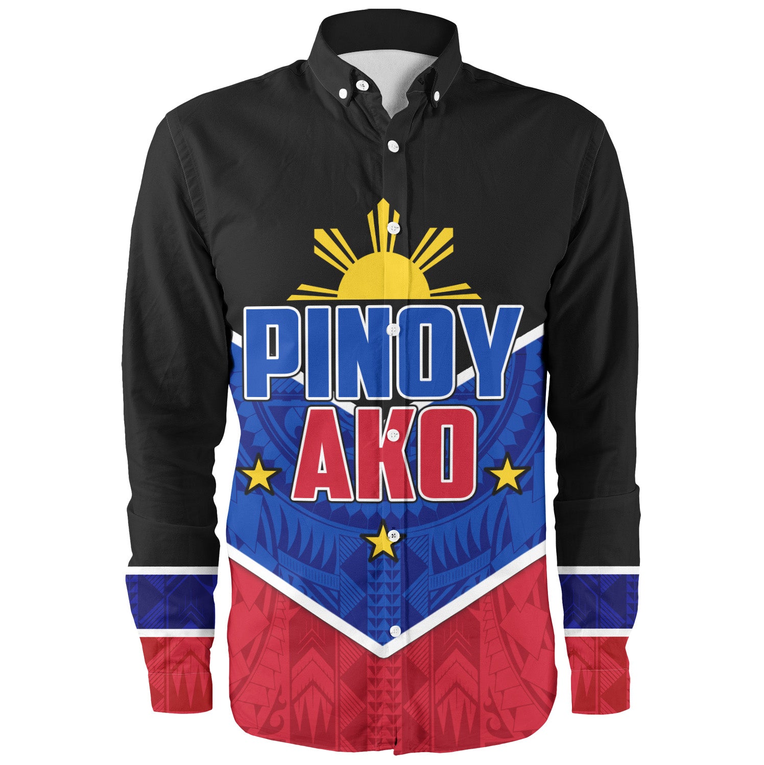 Philippines Filipinos Long Sleeve Shirt Pinoy Ako Style