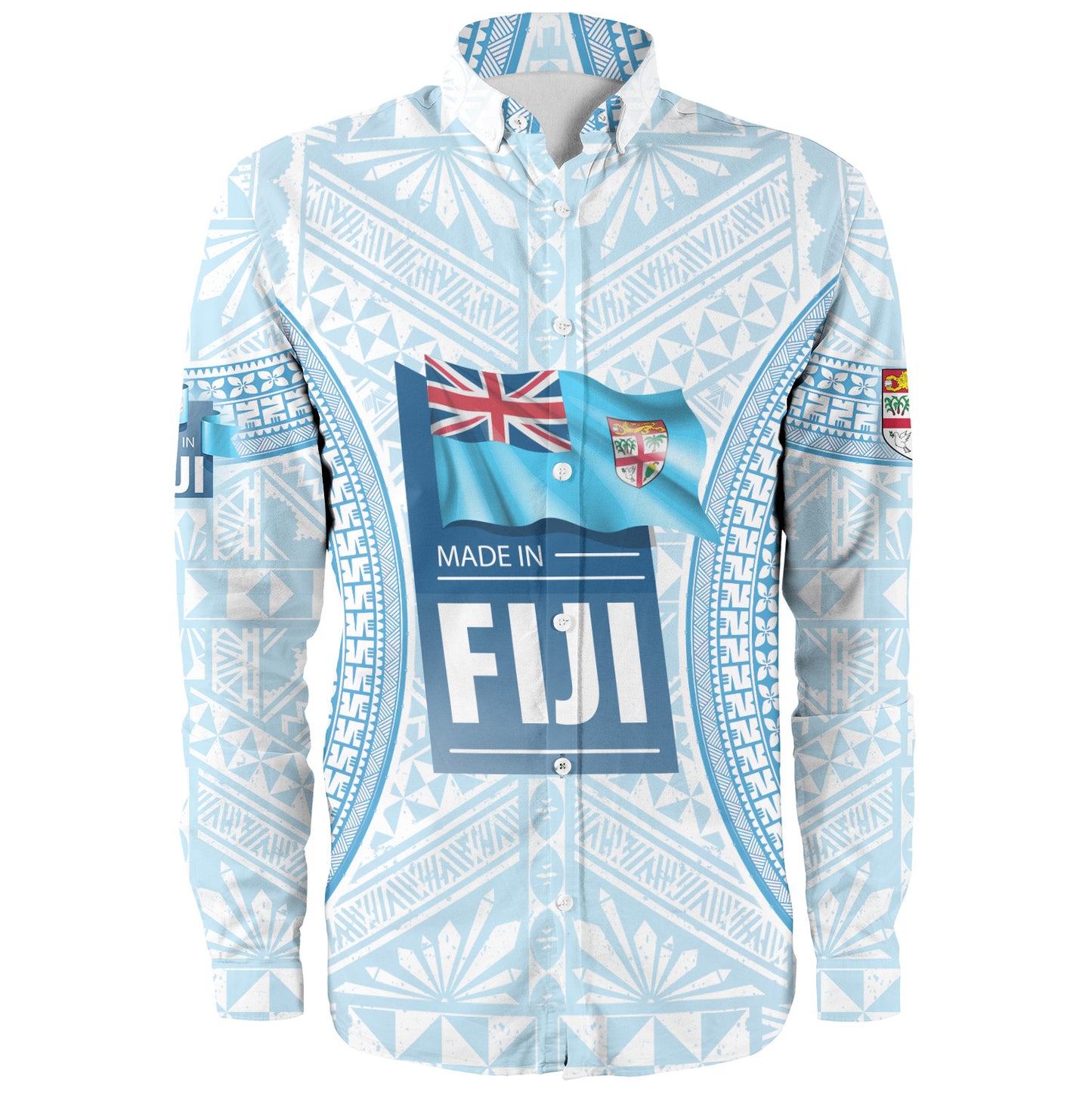 Fiji Long Sleeve Shirt Fijian Tapa Style
