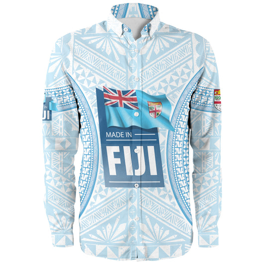 Fiji Long Sleeve Shirt Fijian Tapa Style